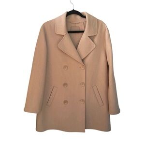 OLSEN EUROPE Wool Double Breasted Trench Coat Tan 14